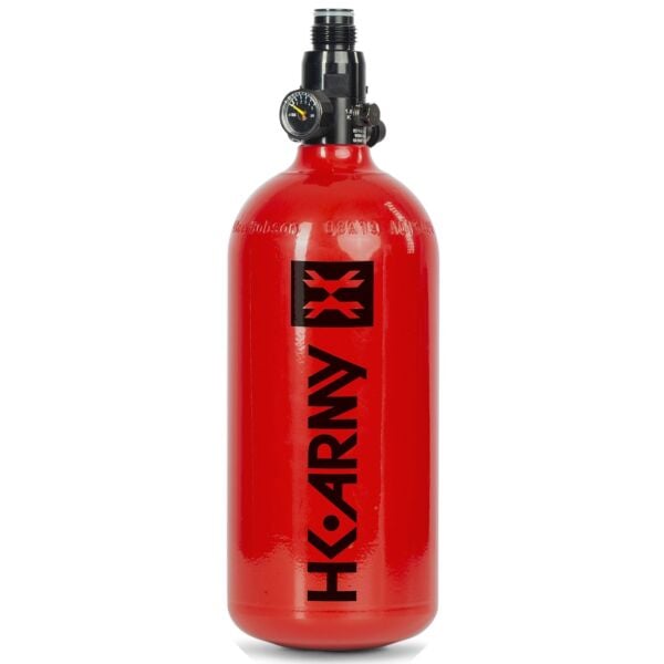 Bouteille D'air Comprimé HK Army 68ci 4500 Psi HSTL HPA - Régulateur Standard, Rouge/blanc