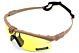 Nuprol Battle Pro Eye Protection with Insert - Tan Frame - Yellow Lens