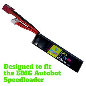 Rebel Battery - 600mAh Lipo 11.1V (PDW)  - Deans (fits the EMG Autobot)