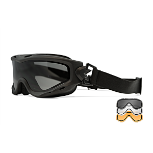 Wiley X SPEAR Dual Lens - Matte Black Frame - Grey/Clear/Light Rust Shields