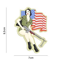 Woman Pvc Patch 101 Pinup Girl USA 3D PVC Patch