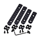 Rebel Precision M-LOK Polymer Picatinny Rail Section Set of 4 - Black