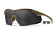 Wiley X VAPOR 2.5 Matte Tan Frame - Grey/Clear Shields
