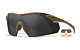 Wiley X VAPOR 2.5 - Matte Tan Frame - Grey/Clear/Light Rust Shields