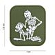 101 Two Skeleton 3D PVC Patch - Olive