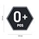 101 Blood Type O+ Hexagon 3D PVC Patch