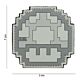 101 8-Bit Mushroom 3D PVC Patch - Grey