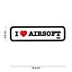101 I Love Airsoft 3D PVC Patch - White