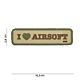 101 I Love Airsoft 3D PVC Patch - Tan/Olive