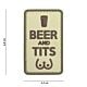 101 Beer & Tits 3D PVC Patch - Tan