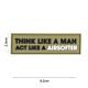 101 Think Like a Man 3D PVC Patch - Olive