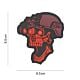 101 Night Vision Skull 3D PVC Patch - Red