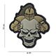 101 Knight Skull 3D PVC Patch - Sand