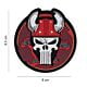 101 Punish Skull Bull 3D PVC Patch - Red