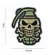 101 Handgranaat Skull And Bones 3D PVC Patch