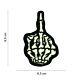 101 Laser Cut Skull Finger Glow in the Dark Fabric Patch