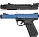 Action Army Two Tone Blue AAP-01 Pistol + Black Mamba CNC Upper Combo Pack