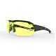Edge Eyewear Kabru - Black Frame with Black TPR / Vapor Shield Yellow Lens 