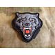 JTG Angry Wolf Head Patch 3D Rubber Patch - Red/Grey