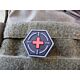 JTG Medic Red Cross Hexagon 3D Rubber Patch - Black