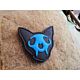 JTG Micro Nightmare Skull Cat Glow in the Dark 3D Rubber Patch - Blue