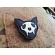 JTG Micro Nightmare Skull Cat Glow in the Dark 3D Rubber Patch - White