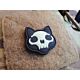 JTG Micro Nightmare Skull Cat Glow in the Dark 3D Rubber Patch - White