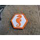 JTG Seahorse Hexagon 3D Rubber Patch - Orange