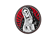 Santa Muerte Rubber Patch Red Sky