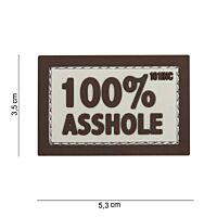 101 100% Asshole 3D PVC Patch - Sand/Brown