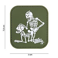 101 Two Skeleton 3D PVC Patch - Olive