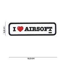 101 I Love Airsoft 3D PVC Patch - White