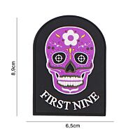 101 First Nine Skull 3D PVC Patch - Purple