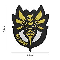 101 Bee Angry 3D PVC Patch - Yellow