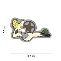 101 Pinup Girl Laying 3D PVC Patch