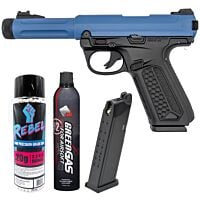 Action Army AAP-01 GBB Full/Semi Auto Pistol Bundle - Blue