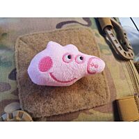 JTG Pink Pig Plush Patch (Velcro Backed)