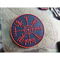 JTG Vegvisir Viking Compass 3D Rubber Patch - Black/Red