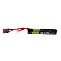 Rebel Battery - 1250mAh Lipo 7.4V 20C Stick - Deans 