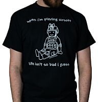 Rebel "Life Isn't So Bad" Airsoft T-Shirt - Black